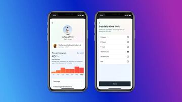 Instagram te reduce las opciones de tu límite de tiempo diario