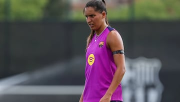 Kika Nazareth, en su primer día de pretemporada con el Barcelona.