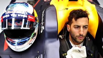Daniel Ricciardo fue superado por primera vez por su compañero.