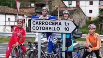 <b>ASTURIANOS. </b>Santi Pérez, Barredo, Rubiera y Samuel Sánchez.