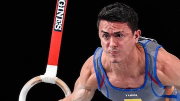 MONTREAL, QC - OCTOBER 05:  Orlando Calvo Moreno Jossimar of Colombia competes on the rings during the men&#039;s individual all-around final of the Artistic Gymnastics World Championships on October 5, 2017 at Olympic Stadium in Montreal, Canada.  (Photo by Minas Panagiotakis/Getty Images)