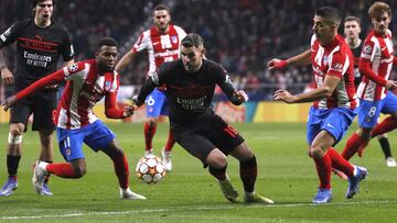 Theo Hern&aacute;ndez, en el Atl&eacute;tico-Milan de Champions