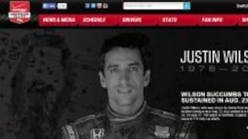 El homenaje de la Indycar a Wilson en su web oficial.