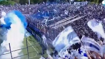 Espectacular recibimiento de Gimnasia al equipo de Diego Maradona en el clásico