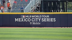 El jardín derecho del estadio Alfredo Harp Helú en el marco del primer juego de la MLB México City Series entre los Houston Astros y los Colorado Rockies.