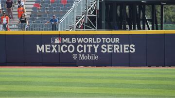 El jard¨ªn derecho del estadio Alfredo Harp Hel¨² en el marco del primer juego de la MLB M¨¦xico City Series entre los Houston Astros y los Colorado Rockies.