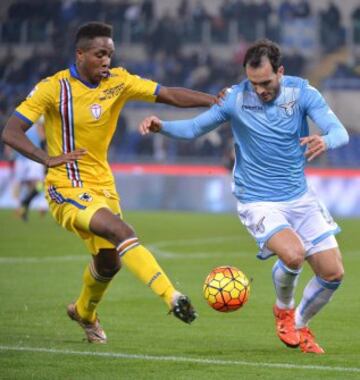 45. Sampdoria (Italia). El cuadro se la Serie A aportó con ocho jugadores a diversas selecciones nacionales. Ellos jugaron 32 partidos en 2015 destacando el colombiano Carlos Carbonero (izquierda). 