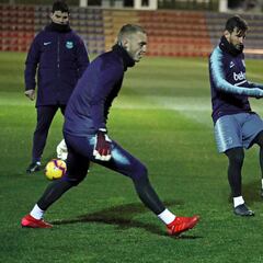 Primer entrenamiento de 2019 con Messi a la cabeza