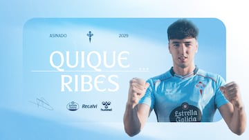 Anuncio del fichaje de Quique Ribes por el Celta Fortuna.