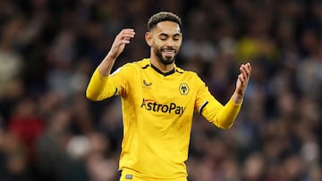 Matheus Cunha, jugador del Wolverhampton, durante un partido.