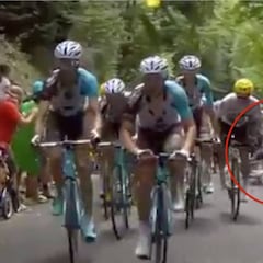 ¡Al suelo Contador! La caída que le pone el Tour casi imposible