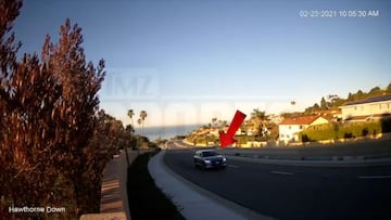 TMZ saca a la luz la ¨²ltima imagen del coche de Tiger: as¨ª circulaba antes del accidente