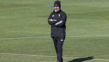 Cervera durante un entrenamiento