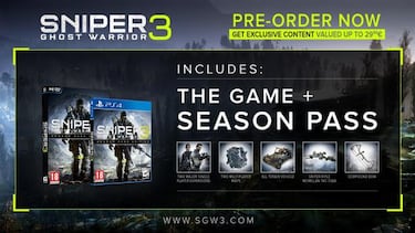 Reserva Sniper Ghost Warrior 3 y consigue su Season Pass gratis