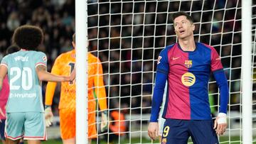 Lewandowski, en el partido ante el Atlético.