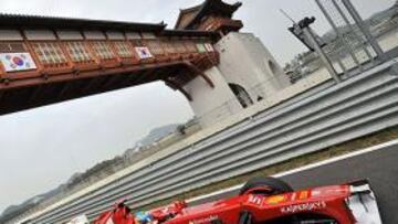 <b>BUEN RENDIMIENTO. </b>El Ferrari va mejor en Corea. ¿Lo suficiente?
