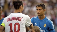 Ibrahimovic desafía a Cristiano hacer una chilena desde 40 metros
