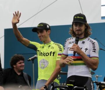 Alberto Contador y Peter Sagan. 