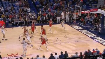 Cuando la pelota quema, surgen los jugones: vean lo que hizo Ricky con el 129-129