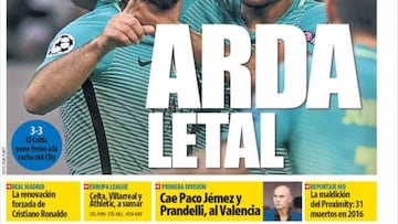 ¡Piquenbauer! y Arda letal: la prensa catalana, feliz por el 1-2