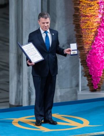 Juan Manuel Santos recibe el premio al Nobel de la Paz