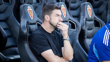 06-09-2025. Partido correspondiente a la jornada 4 de LaLiga Hypermotion entre el Real Zaragoza y el Real Valladolid en el Ibercaja Estadio. Gabi Fernandez