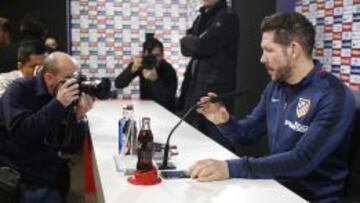 Simeone, en rueda de prensa.