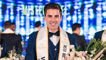 El modelo vallisoletano Sergio Ayala tras ser proclamado ganador del certamen 'Mister Model Internacional 2019' que me corona como el modelo más guapo del mundo.