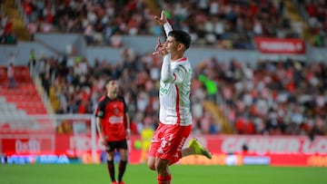 during the 12th round match between Necaxa and Tijuana as part of the Liga BBVA MX Varonil, Torneo Clausura 2026 at Victoria Stadium, on March 20, 2026 in Aguascalientes, Mexico.