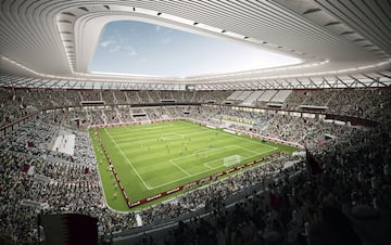 Es el séptimo diseño de estadio presentado por Qatar para el Mundial de 2022. Capaz de volver a levantarse en otro lugar o de convertirse en varios recintos más pequeños. El diseño es de la firma española Fenwick Iribarren Architects.