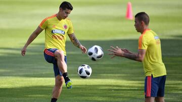 James Rodr&iacute;guez y Mateus Uribe 