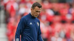 COPENHAGEN, DENMARK - JUNE 21: Denis Cheryshev of Russia warms up prior to the UEFA Euro 2020 Championship Group B match between Russia and Denmark at Parken Stadium on June 21, 2021 in Copenhagen, Denmark. (Photo by Stuart Franklin/Getty Images)