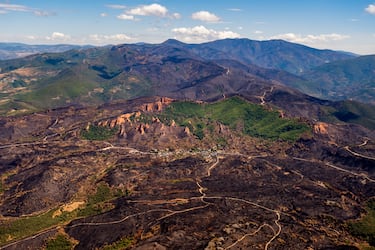 Desde el cielo: así han quedado las zonas afectadas por los incendios de agosto