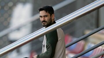 Ilkay Gündogan durante el entrenamiento del Barcelona