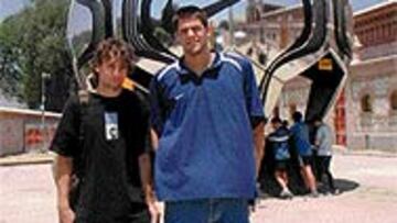 <b>RAÚL LÓPEZ Y FELIPE.</b> Ambos acudieron ayer al Nike Camp.
