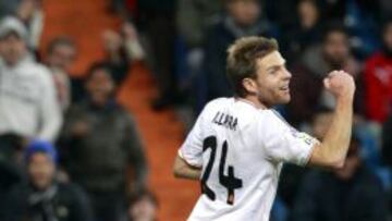 El centrocampista del Real Madrid Asier Illarramendi celebra el gol marcado al Olimpic X&aacute;tiva.