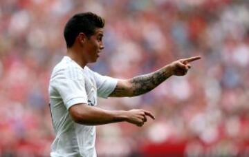 James marcó a los 36 minutos. Para el segundo tiempo lo reemplazó Lucas Vásquez.