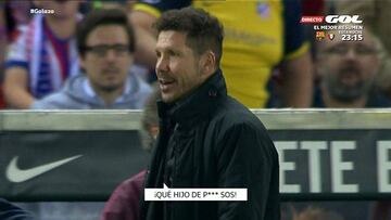 Gol cazó a Simeone insultando al árbitro: "¡Que hijo de p... sos!"