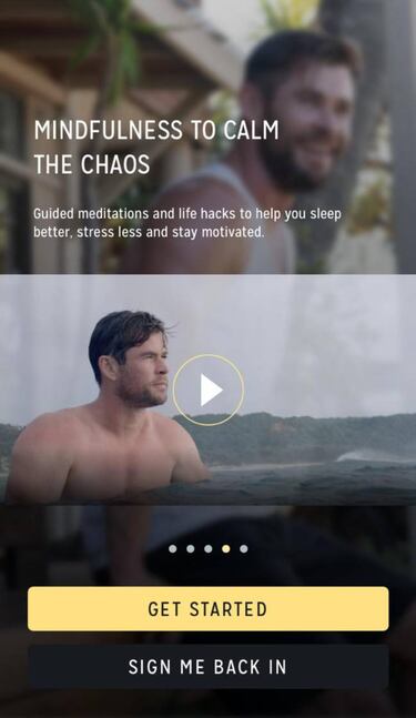 Cenrt, la nueva app de Chris Hemsworth para ponerte fit
