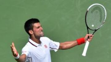 Novak Djokovic celebra la victoria de hoy ante Philipp Kohlschreiber en el encuentro de octavos de final del US Open disputado hoy.
