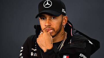 Lewis Hamilton en la rueda de prensa de Austin.