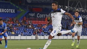 Luis Fernando Muriel durante el partido entre Atalanta y Getafe.