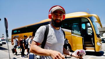 Fekir, de viaje con el Betis.