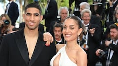 CANNES, FRANCE - MAY 24: Achraf Hakimi and Hiba Abouk attend the 75th Anniversary celebration screening of "The Innocent (L'Innocent)" during the 75th annual Cannes film festival at Palais des Festivals on May 24, 2022 in Cannes, France. (Photo by Pascal Le Segretain/Getty Images)