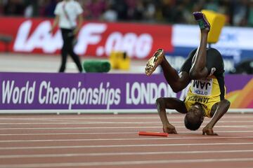 Lesión de Usain Bolt en el 4X100.