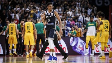 Antetokounmpo, durante el partido ante Brasil
