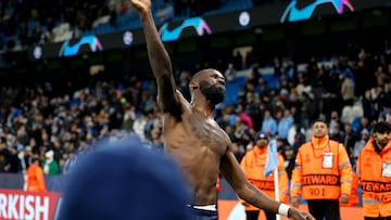 17/04/24 PARTIDO VUELTA CUARTOS CHAMPIONS LEAGUE 
MANCHESTER CITY - REAL MADRID 
TANDA DE PENALTIS 
ALEGRIA FIN DE PARTIDO 
ANTONIO RUDIGER 