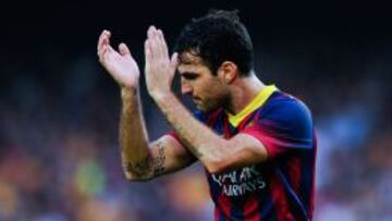 Cesc, durante el partido.