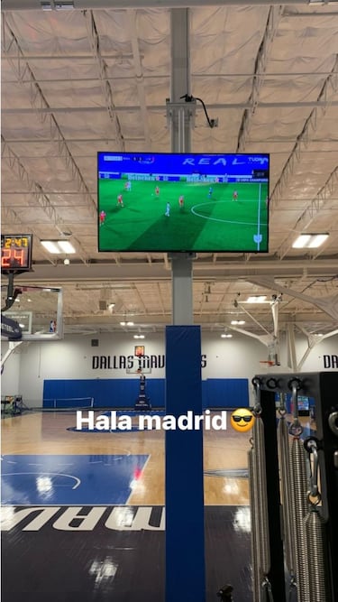 Luka Doncic pide una tele para ver el Madrid mientras se entrena