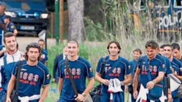 <b>LLEGÓ AYER. </b>El Génova aterrizó por la tarde y se concentró en el Parador de El Saler para preparar el partido de esta noche en Mestalla.